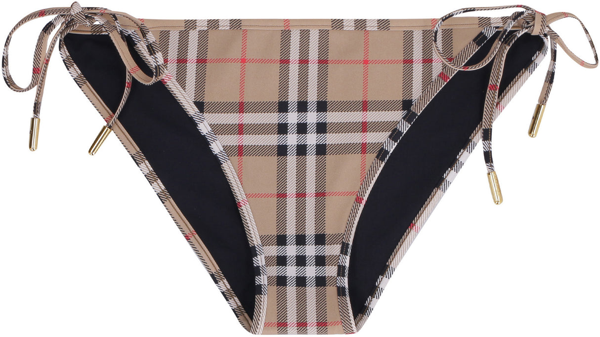 BURBERRY Vintage Check Print Bikini with Side Laces for Women