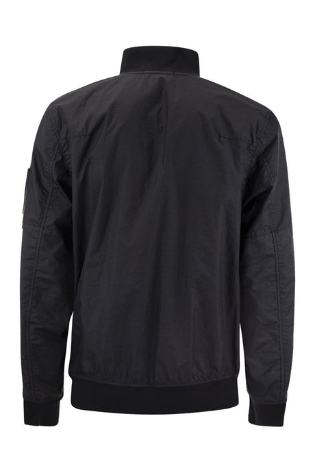STONE ISLAND Navy Blue Lightweight Bomber Jacket for Men - SS24 Collection