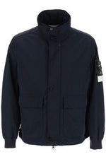 STONE ISLAND Black Compass-Badge Windbreaker Jacket for Men