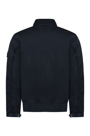 STONE ISLAND Navy Zippered Cotton Jacket for Men