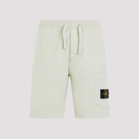 STONE ISLAND Green Cotton Men's Shorts for SS24