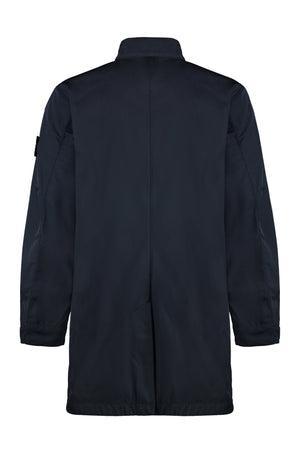 Áo khoác vải kỹ thuật màu xanh nam SS24