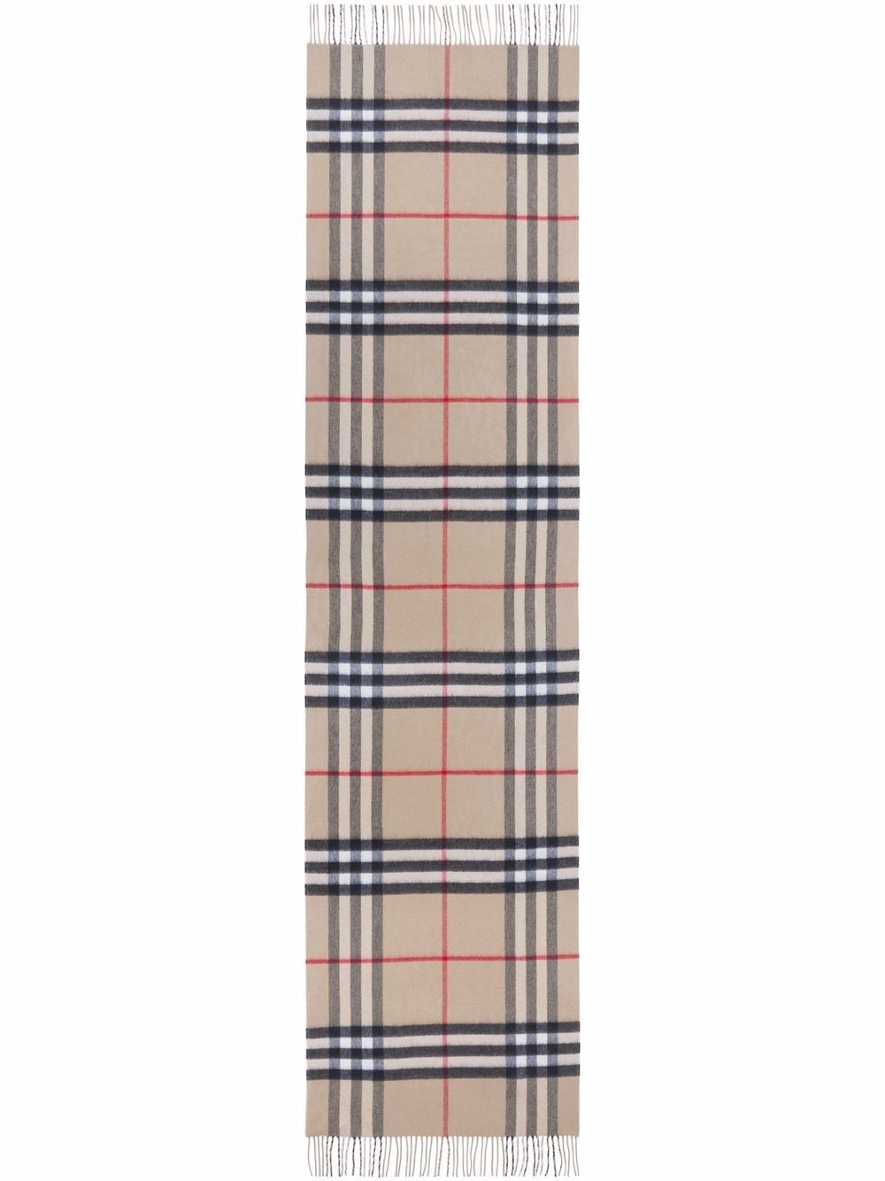 BURBERRY Reversible Check Cashmere Scarf for Men in Tan
