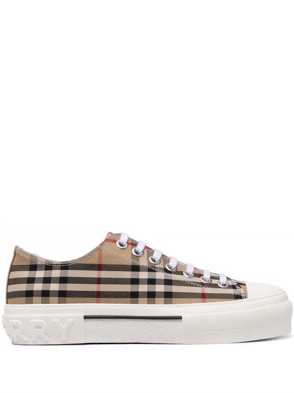 BURBERRY Arch Beige Cotton Sneakers for Men