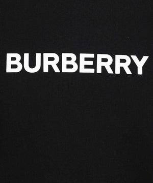 BURBERRY Men's Black Logo Print Cotton Sweatshirt for FW23