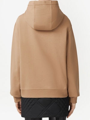 BURBERRY Beige Hoodie with Camel Logo for Women - SS24 Collection