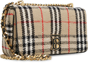 BURBERRY Beige Check Crossbody Bouclé Handbag for Women