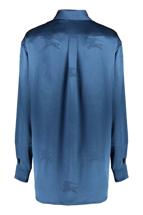 BURBERRY Blue Silk Shirt for Women