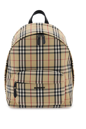 BURBERRY Luxurious Check-Inspired Backpack for Fashionable Men