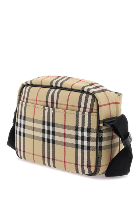BURBERRY Beige Check Crossbody Bag for Women - FW23 Collection
