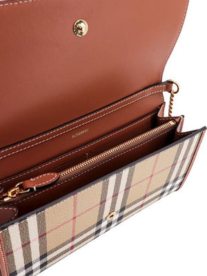 Checkered Design Chain-Trim Wallet for Women by BURBERRY