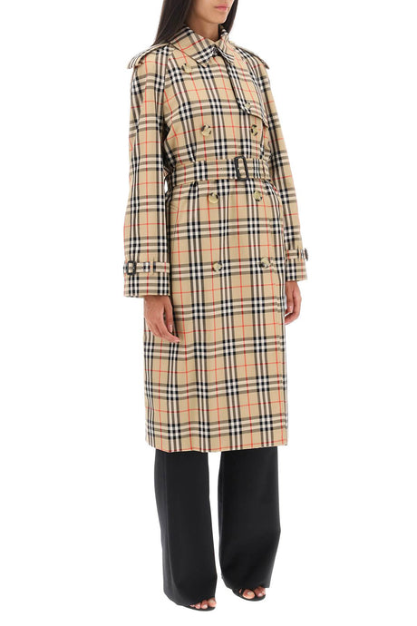 Chic Check Trench Jacket - Iconic Beige