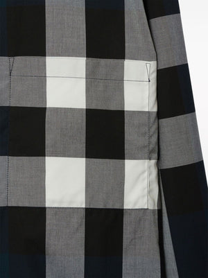 BURBERRY Classically Chic Checkered Shirt for Men in Blue, Perfect for SS24