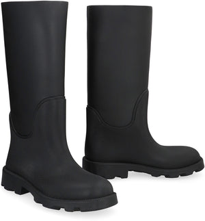 BURBERRY Men's Black Rubber Boots for FW23