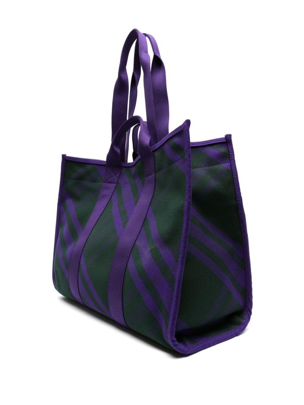 BURBERRY Stylish Check Pattern Tote Handbag for Women