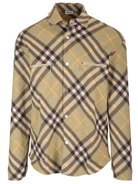 BURBERRY Sophisticated Checkered Design Cotton Twill Shirt for Men