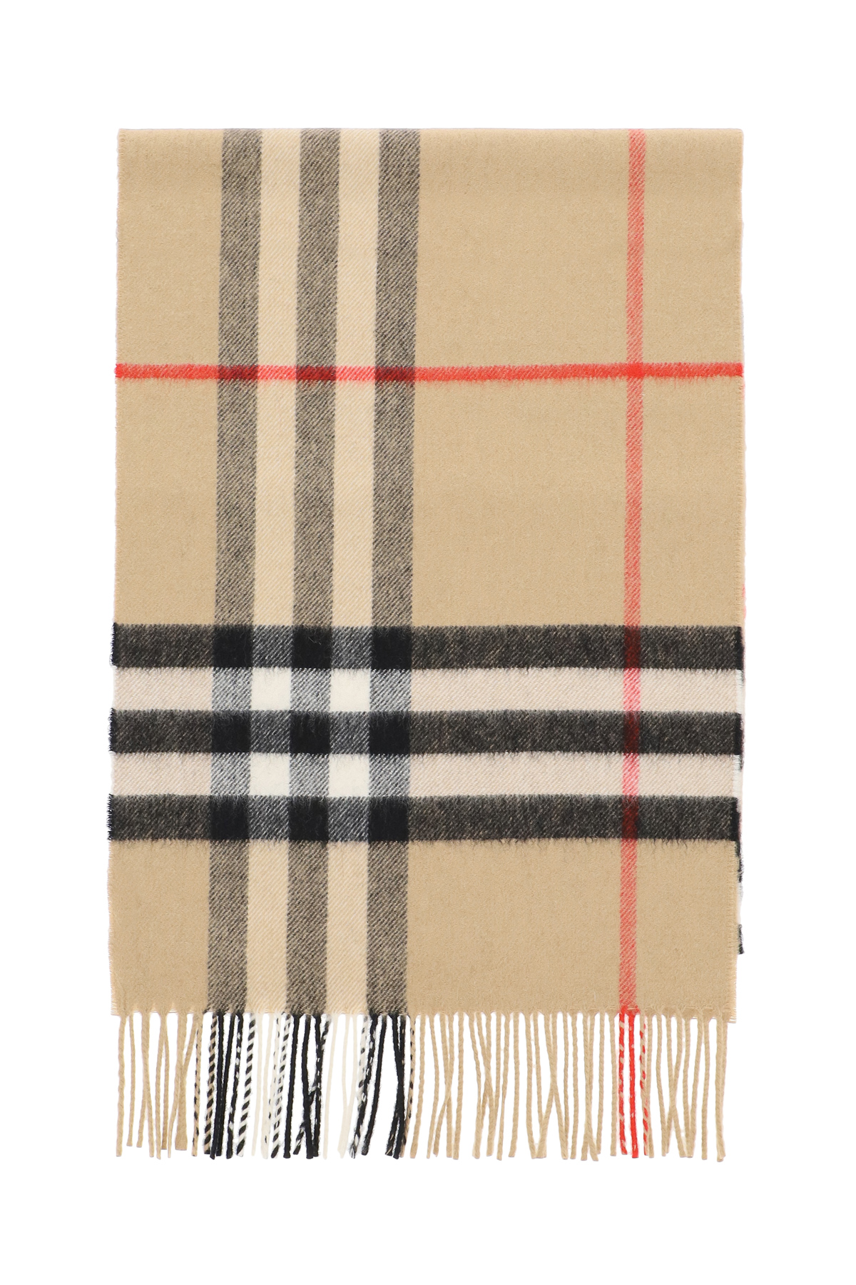 BURBERRY Tan Giant Check Scarf for Men and Women - FW24 Collection