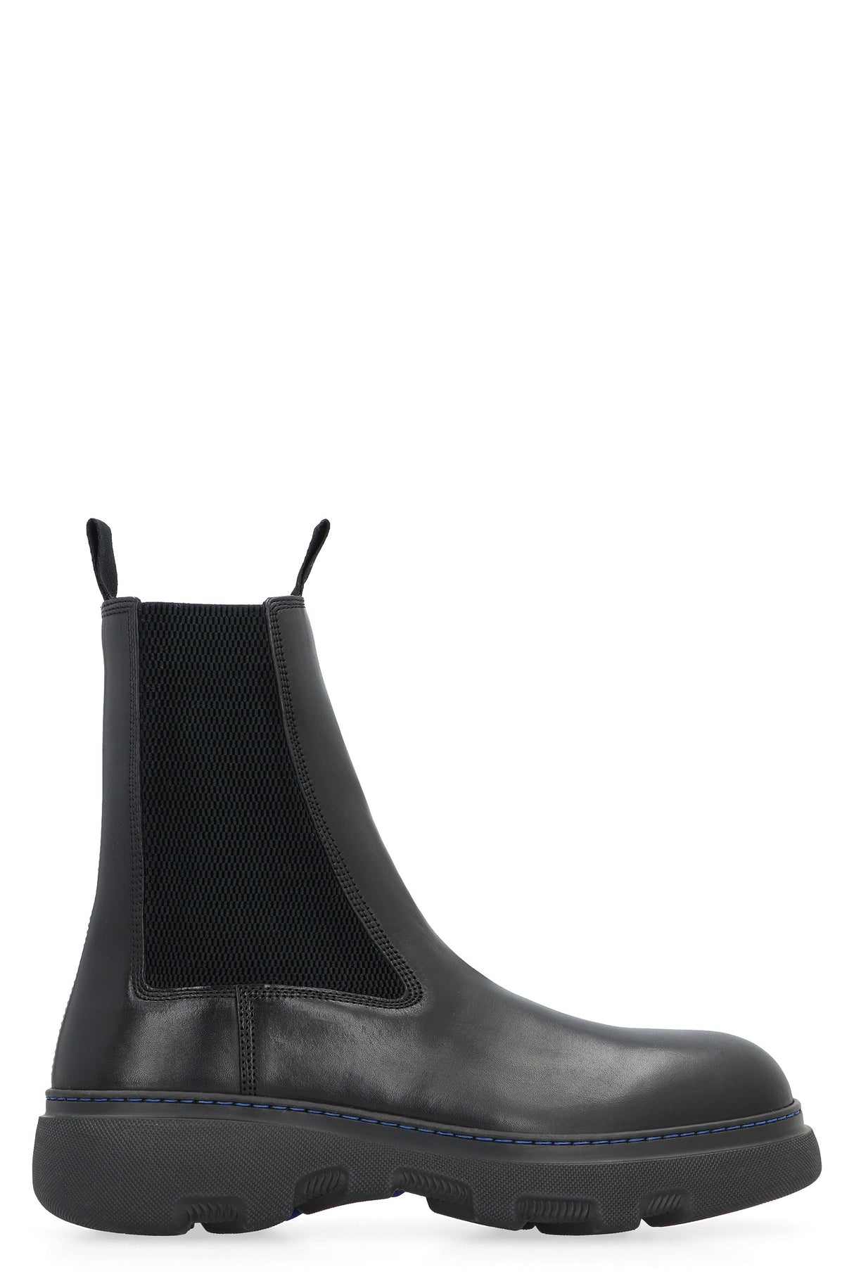 BURBERRY Classic Black Leather Chelsea Boots for Men