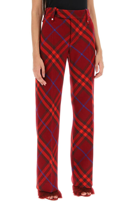 BURBERRY Classic Check Wool Pants for Sophisticated Women