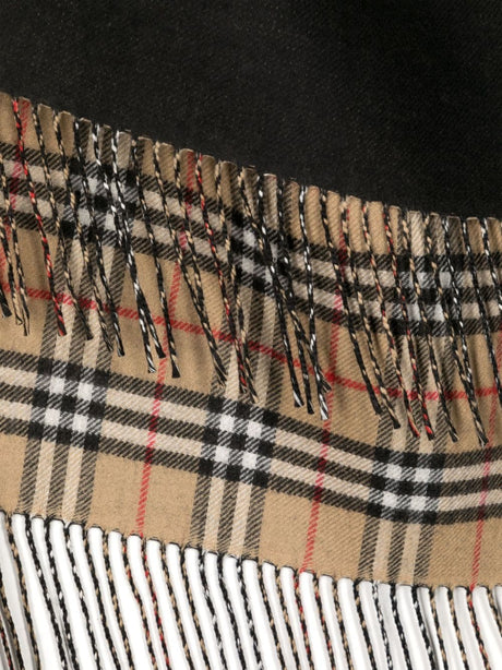 BURBERRY Women's Reversible Wool Cape/Poncho - Black