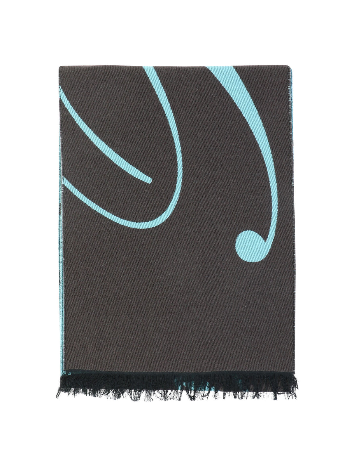 高級感漂うジャガード織りバーバリーのロゴがデザインされたウール・シルクスカーフ