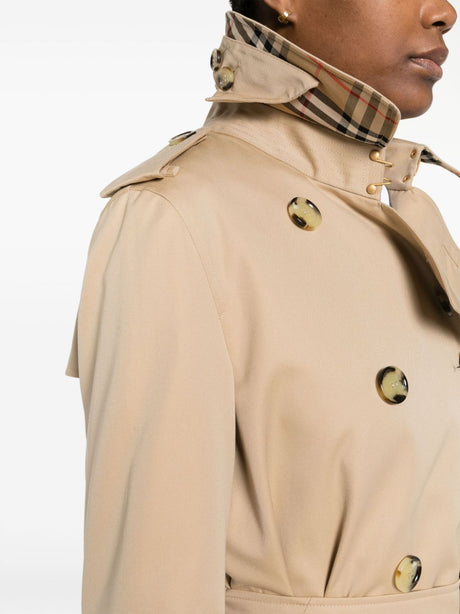 BURBERRY Beige Cotton Trench Jacket for Women - SS24