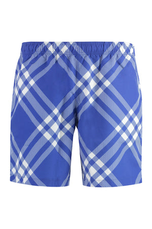 Blue Checked Swim Shorts - FW23 Collection