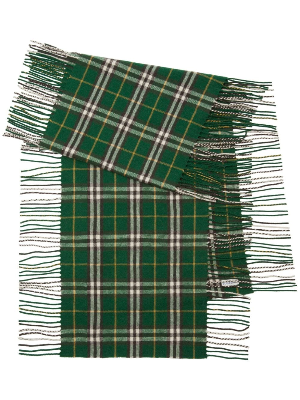 BURBERRY Luxurious Green Cashmere Scarf for both Men and Women