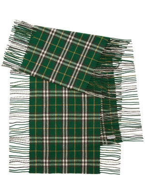 Forest Green Multicolor Checkered Cashmere Scarf