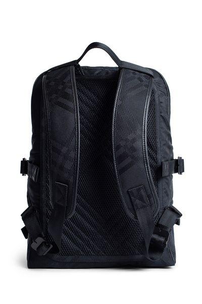 BURBERRY Stylish Jacquard Backpack for Men in Iconic Check Pattern - Black