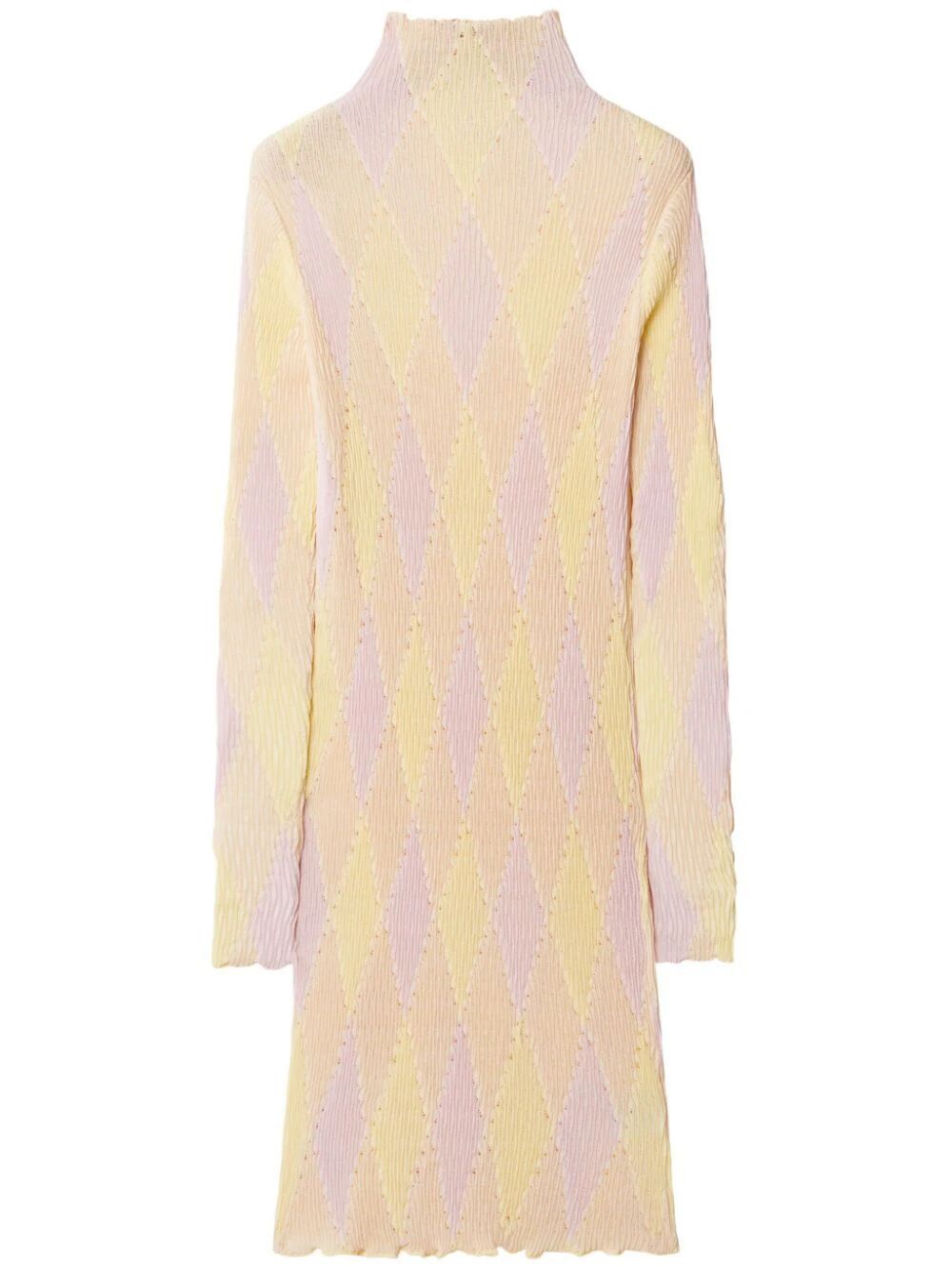 BURBERRY Argyle Ribbed Knit Dress - Summer 2024 Collection