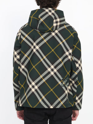 Green Burberry Ered Hooded Jacket for Men - SS24 Collection