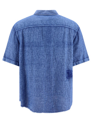 BURBERRY Light Blue Linen Shirt for Men - SS24 Collection