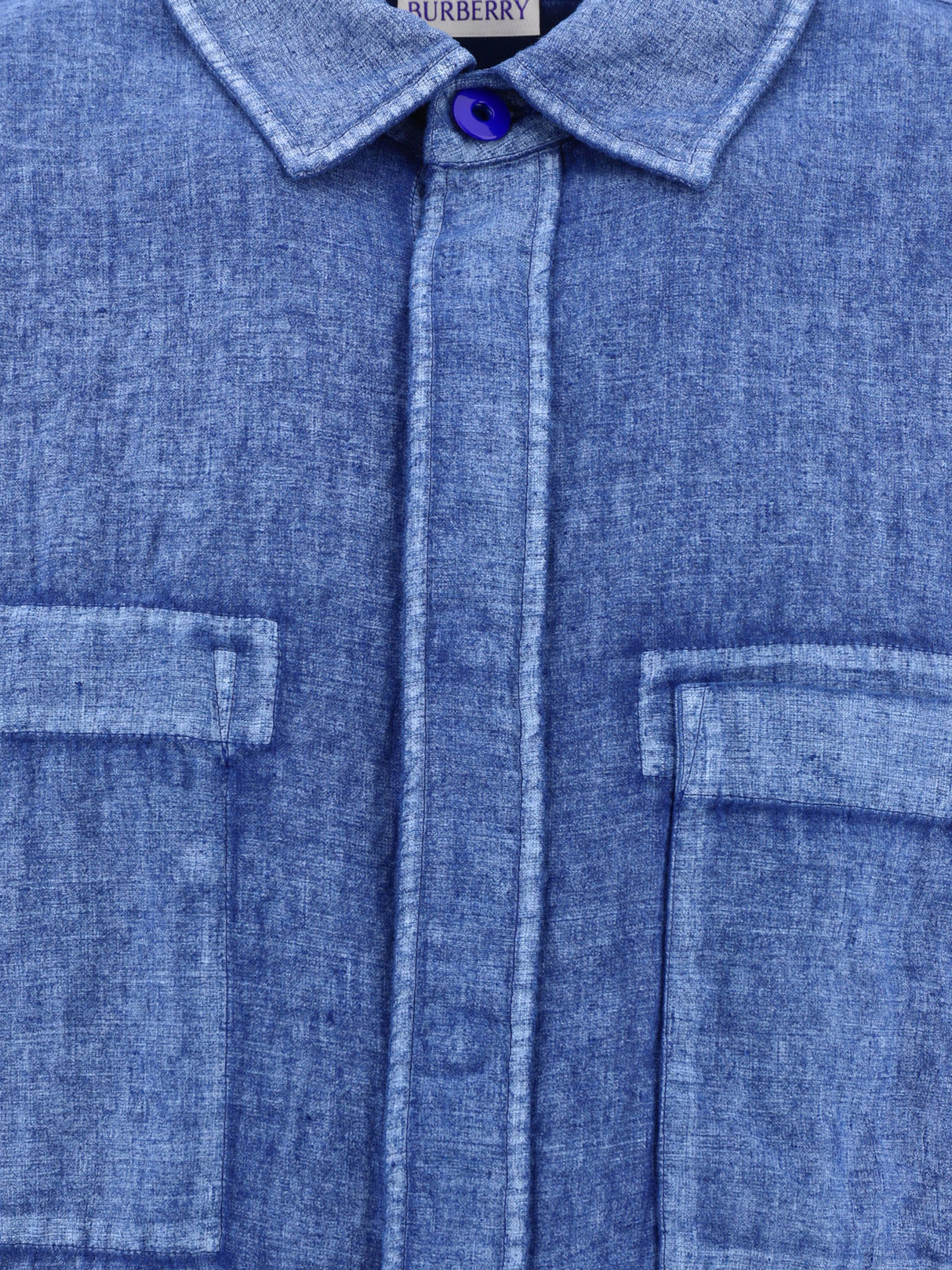 男士淡藍色亞麻襯衫 - SS24系列