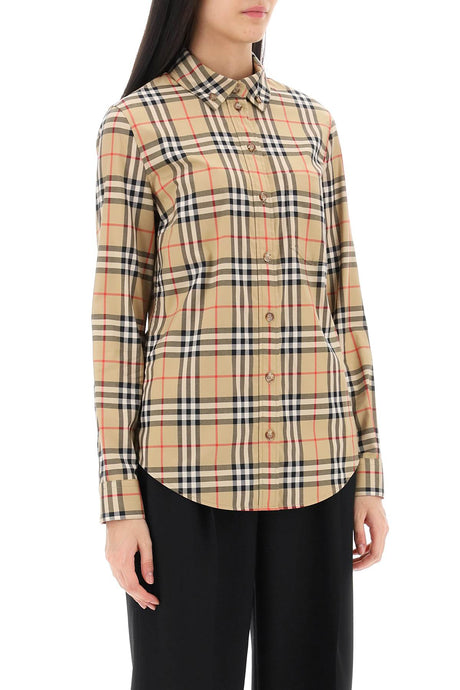 BURBERRY Vintage Check Pattern Button-Down Shirt for Women