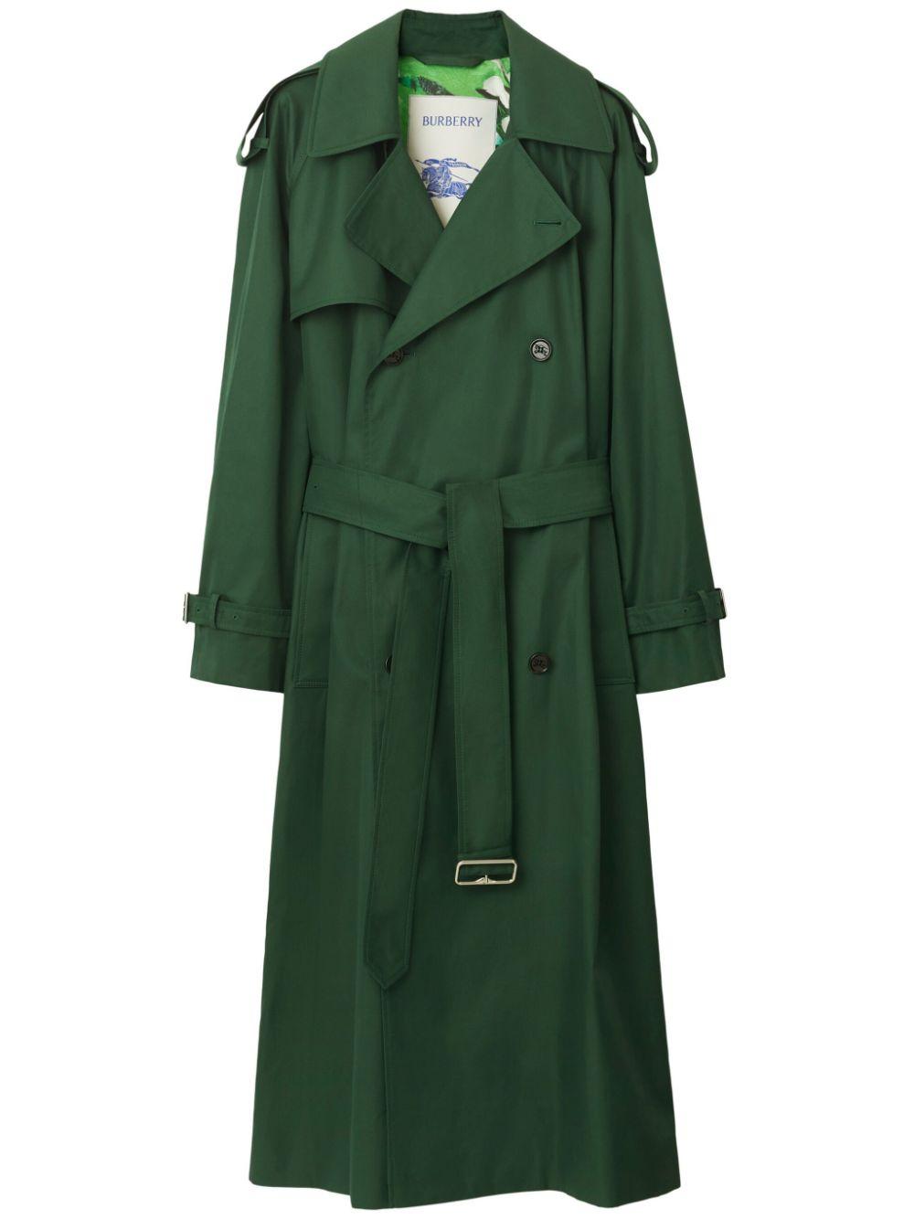 綠色女士長式風衣 - SS24
