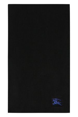 BURBERRY Men's Black Cashmere Scarf for FW24