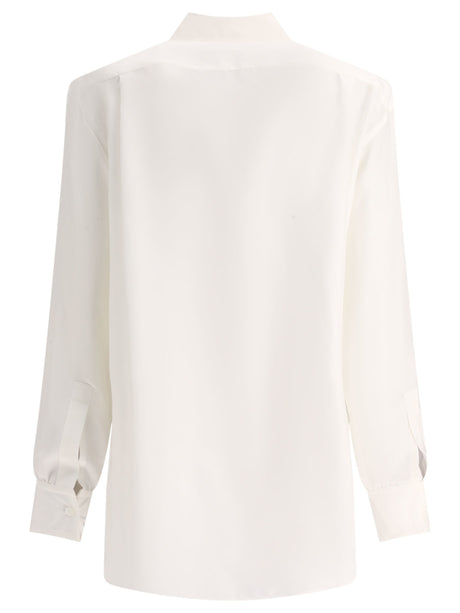 BURBERRY Luxurious White Silk Shirt for Women