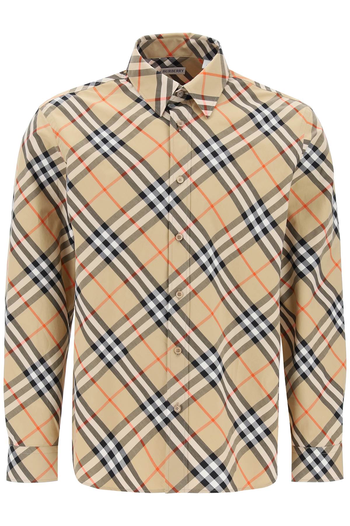 Burberry Men's Long-Sleeved Cotton Shirt - Tan (Supplier SKU: 8087634)