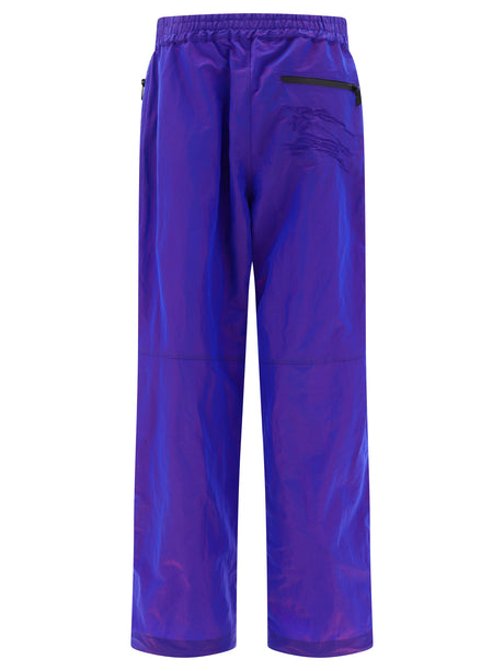 BURBERRY Shimmering Purple Trousers for Men