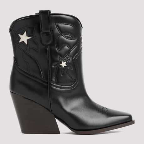 時尚黑色女式牛仔靴- FW23系列