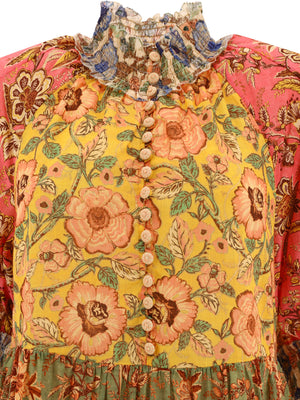 女性黃色燈籠袖上衣， SS24系列
