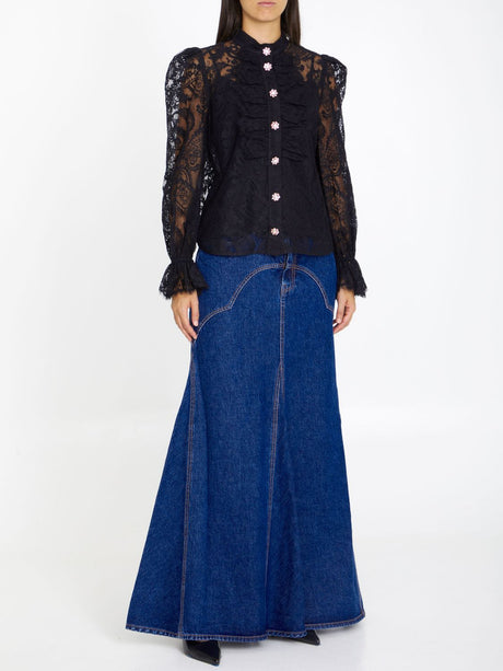 Flared Denim Skirt in FW23 Collection