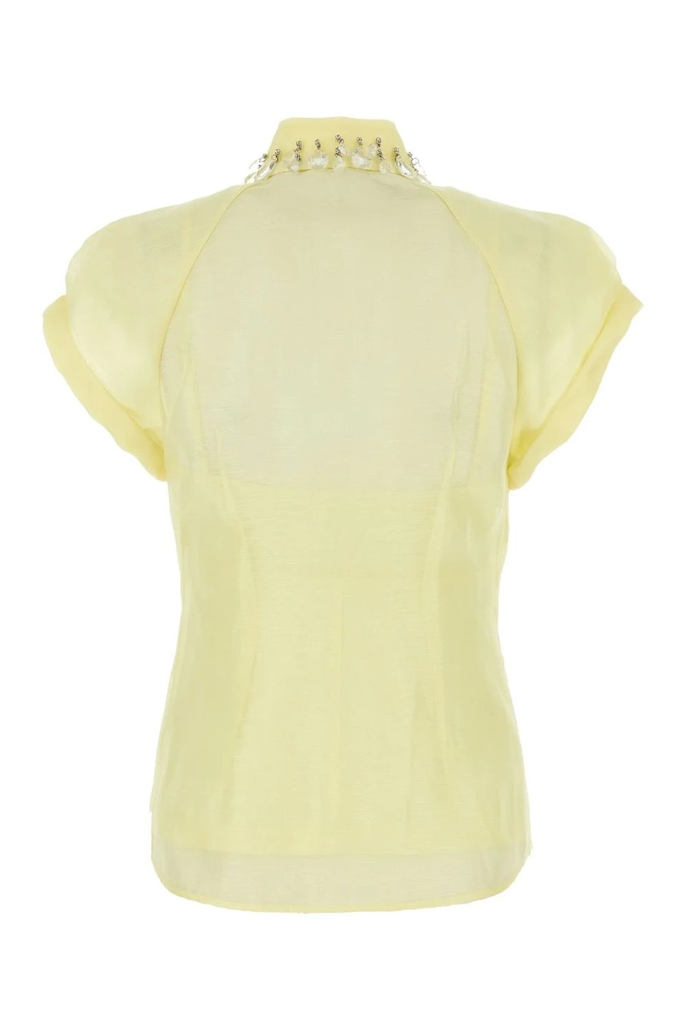 亚麻丝绸混纺女式衬衫 - SS24系列