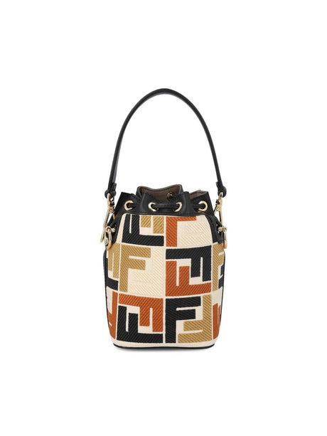 FENDI Women's Mini Bucket Bag in Multicolor Calfskin for Spring/Summer 2024
