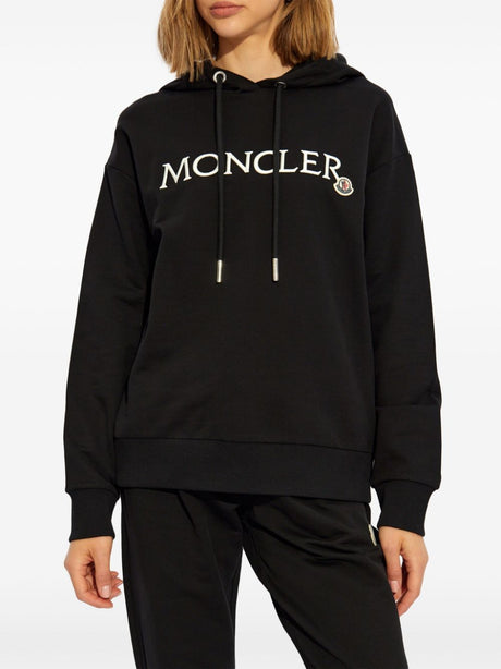 MONCLER Embroidered Cotton Hoodie for Women