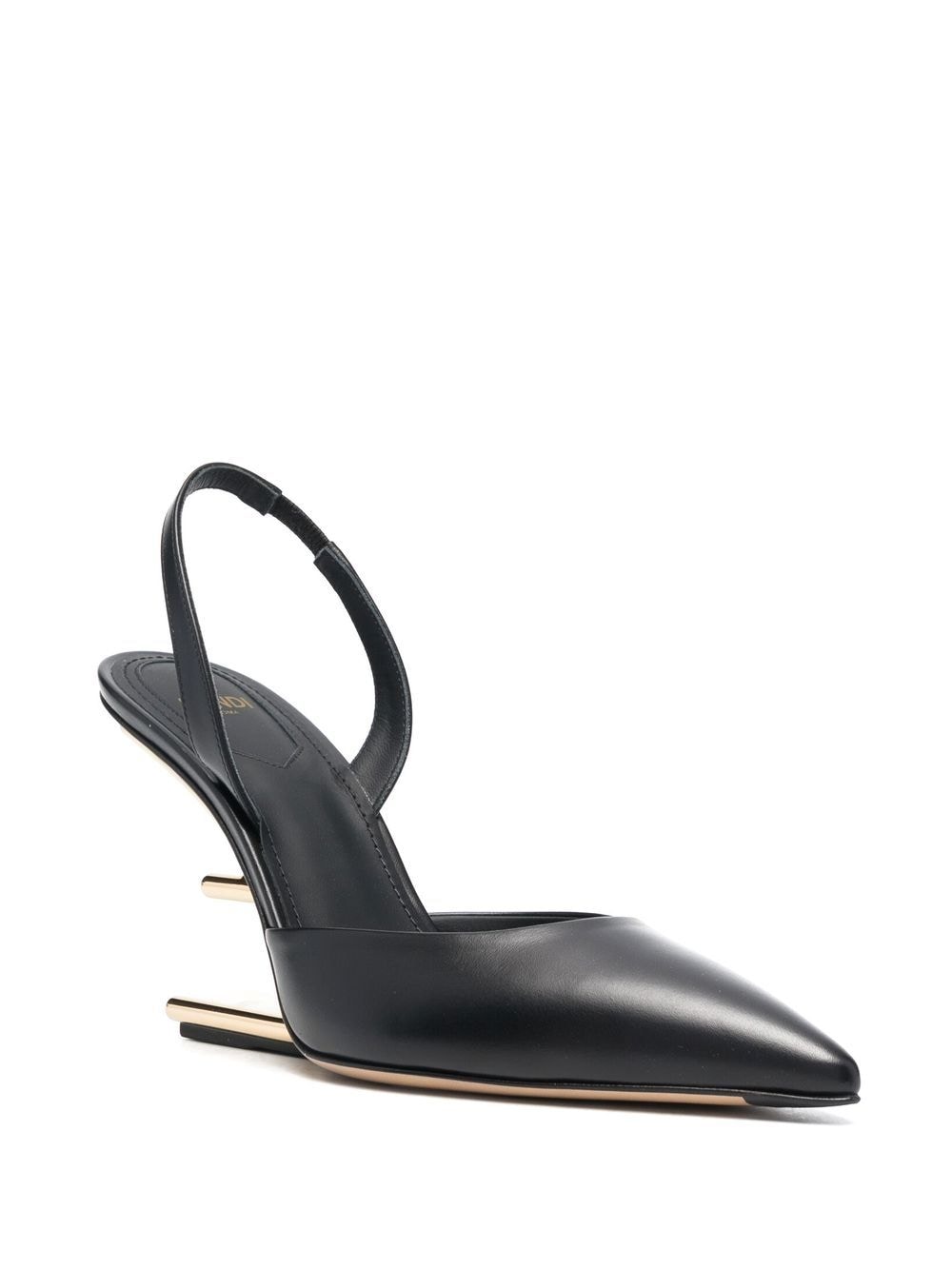 FENDI Sleek and Sophisticated 100MM Sculpted-Heel Leather Pumps for Women