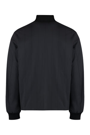 Modern Reversible Bomber Jacket for the Fashion-Forward Man in Black