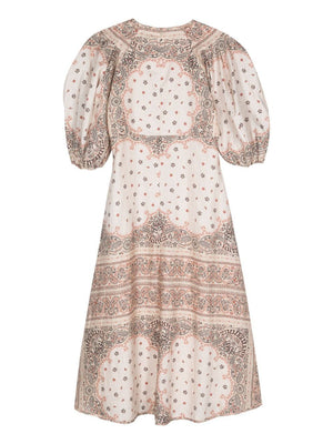 夏季必备，大胆亮丽的纯麻连衣裙-SS24