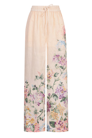 ZIMMERMANN Floral Print Wide Leg Trousers - Pink